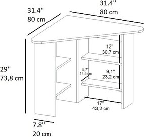 Γραφείο Ανθρακί CRADRA 80x80x73.8