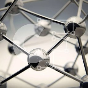 Intra Συλλεκτικό Ξύλινο Παζλ Plywood  4mm - Δομή Μεταλλικών Μπάλων με Τετραεδρική Γεωμετρία Σε Ξύλινο Κουτί - Διαστάσεις Puzzle: 10x10 cm – 25 κομμάτια