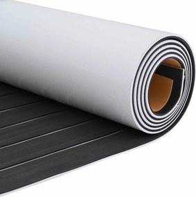 vidaXL Ματ Σκάφους Ριγέ Σκούρο Γκρι και Λευκό 240 x 60 cm EVA
