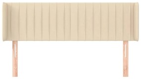 vidaXL Κεφαλάρι με Πτερύγια Κρεμ 147x16x78/88 εκ. Υφασμάτινο