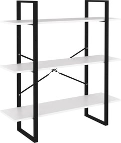 vidaXL Βιβλιοθήκη με 5 Ράφια Λευκή 100 x 30 x 175 εκ. από Επεξ. Ξύλο