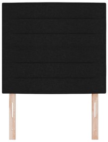 vidaXL LED κεφαλάρι με φώτα λωρίδας LED Επιτοίχιο Μαύρο 100 cm ύφασμα