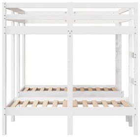 vidaXL Σκελετός Τριπλής Κουκέτας Λευκός 140x200/70x140 εκ. Μασίφ Πεύκο