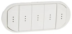 Πλακίδιο 5πλού Διακόπτη Λευκό Celiane 068020 Legrand-68020-Λευκό 068020