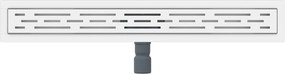 vidaXL Εκροή ντους με σχέδιο γραμμής Ασημί 70 cm Ανοξείδωτο Ατσάλι 304