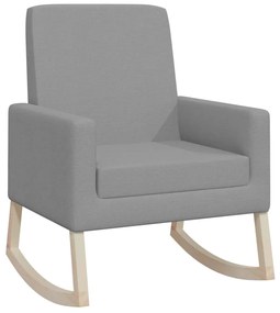 vidaXL Κουνιστή Πολυθρόνα Ανοιχτό Γκρι Υφασμάτινη