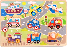 Tooky Toy Vehicle puzzle 10 pcs TY860