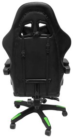 ΠΟΛΥΘΡΟΝΑ GAMING DARREN HM1203.03 ΜΑΥΡΟ-ΠΡΑΣΙΝΟ PVC &amp; NYLON 51x49x125Υεκ.