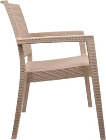 Πολυθρόνα βαρέους τύπου ZEUS απο PP σε χρώμα cappucino 58x57x89
