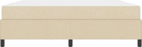 vidaXL Κρεβάτι με ελατήρια Κρεμ 180 x 200 cm ύφασμα