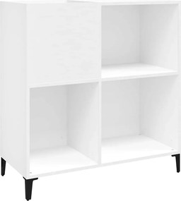 vidaXL Δισκοθήκη Λευκή 84,5 x 38 x 89 εκ. από Επεξεργασμένο Ξύλο