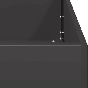vidaXL Ζαρντινιέρα Μαύρη 100x100x80 εκ. από Χάλυβα