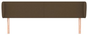 vidaXL Κεφαλάρι με Πτερύγια Σκούρο Καφέ 183x23x78/88 εκ. Υφασμάτινο