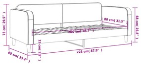 ΚΑΝΑΠΕΣ ΚΡΕΒΑΤΙ TAUPE 80 X 200 ΕΚ. ΥΦΑΣΜΑΤΙΝΟΣ 354031