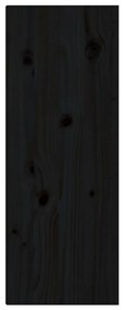 vidaXL Ντουλάπι Τοίχου Μαύρο 30 x 30 x 80 εκ. από Μασίφ Ξύλο Πεύκου