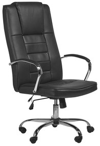 Καρέκλα γραφείου Berwyn 861, Μαύρο, 127x53x73cm, 19 kg, Με μπράτσα, Με ρόδες, Μηχανισμός καρέκλας: Κλίση | Epipla1.gr