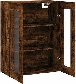 vidaXL Ντουλάπι Τοίχου Καπνιστή Δρυς 69,5 x 34 x 90 εκ. Επεξεργ. Ξύλο