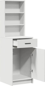 vidaXL Highboard Λευκό 40 x 40,5 x 135 εκ. Επεξεργασμένο ξύλο
