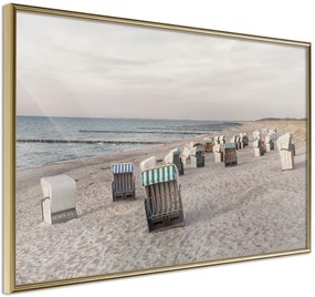 Αφίσα - Baltic Beach Chairs - 30x20 - Χρυσό - Χωρίς πασπαρτού