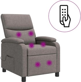 vidaXL Κάθισμα μασάζ Taupe Ύφασμα
