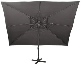 vidaXL Ομπρέλα Κήπου με Διπλή Κορυφή, Ανθρακί 400x300 εκ.