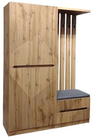 Έπιπλο εισόδου Zomie  σε oak απόχρωση 131x41.5x180.4εκ