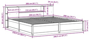 ΣΚΕΛΕΤΟΣ ΚΡΕΒ. ΧΩΡΙΣ ΣΤΡΩΜΑ ΚΑΦΕ ΚΕΡΙΟΥ 200X200 ΕΚ ΜΑΣΙΦ ΠΕΥΚΟ 3323406