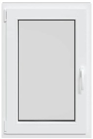 vidaXL Παράθυρο Υπογείου "RISOR" 60x80 εκ. Ανακλινόμενο & Περιστρεφόμενο DIN Αριστερό Ανθρακί