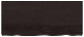 vidaXL Ράφι Τοίχου Σκούρο Καφέ 140x60x(2-6) εκ. Επεξ. Μασίφ Ξύλο Δρυός