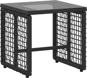 vidaXL Σετ Εξωτερικών Επίπλων με μαξιλάρι 5 pcs Μαύρο και Λευκό