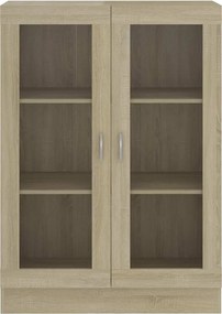 vidaXL Βιτρίνα Χρώμα Sonoma Δρυς 82,5 x 30,5 x 115 εκ. Επεξ. Ξύλο