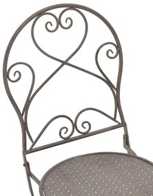 Τραπεζαρία Walen pakoworld σετ 3τεμ μέταλλο σε μπρονζέ απόχρωση