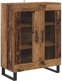 vidaXL Highboard 2 pcs Παλιό Ξύλο 69,5 x 34 x 180 εκ.