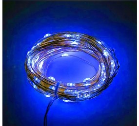 Λαμπάκια 200 Micro LED με Πρόγραμμα και Σταθερά Ασημί Σύρμα Μπλε ΙΡ44 30-249 Lumen-30-249-Ασημί 30-249