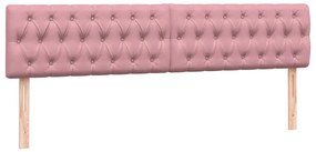 Box Spring κρεβάτι με στρώματα ροζ 180x210 cm Βελούδινο - Ροζ
