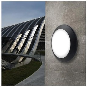 Απλίκα Φωτιστικό Τοίχου E27 60W IP66 Berta Eurolamp-145-26190-Μαύρο 145-26190