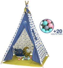 Παιδική Σκηνή Με Στρωματάκι + 20 Μπάλες Bebe Stars Whale 302-181