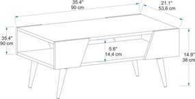 Coffee Table Aren - Beige, Light Walnut Beige
Light Walnut
