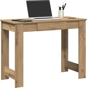 vidaXL Γραφείο Αρτισιανή Δρυς 100x45x75 εκ. από Επεξεργασμένο Ξύλο