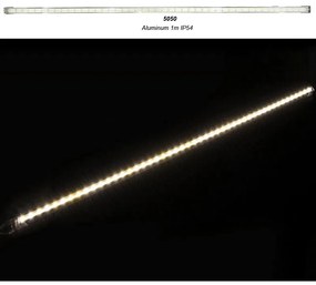 Adeleq Μπάρα Led Αλουμινίου 1M 24Vdc 11W 48Led 120ο Ψυχρό Ip54 30-334100