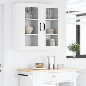 vidaXL Ραφιέρα τοίχου PORTO 2 pcs Υψηλής γυαλάδας λευκό