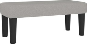 vidaXL Κρεβάτι Boxspring με Στρώμα Ανοιχτό Γκρι 120x200 εκ. Υφασμάτινο
