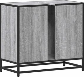vidaXL Ντουλάπι νιπτήρα μπάνιου γκρι Sonoma 65x33x60 cm