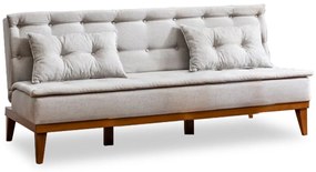 Καναπές 3θέσιος κρεβάτι PWF-0179 με ύφασμα κρεμ 180x80x78εκ - Ύφασμα - 071-000458