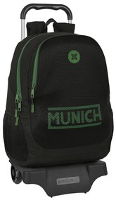 Σχολική Τσάντα με Ρόδες Munich Caviar Μαύρο 32 x 44 x 16 cm