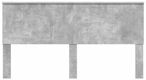 vidaXL Κεφαλάρι με κεφαλάρι Σκυρόδεμα Γκρι 180 cm Επεξεργασμένο ξύλο