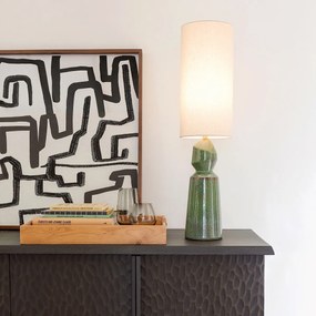 Επιτραπέζιο φωτιστικό από κεραμικό και λινό, TOTEMY