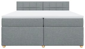 ΚΡΕΒΑΤΙ BOXSPRING ΜΕ ΣΤΡΩΜΑ ΑΝΟΙΧΤΟ ΓΚΡΙ 200X200 ΕΚ. ΥΦΑΣΜΑΤΙΝΟ 3289087