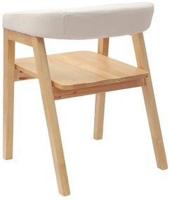 vidaXL Καρέκλες φαγητού 2 pcs Φυσικό 54 x 57 x 73 εκ