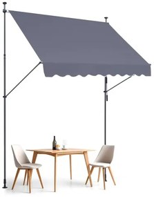 VEVOR 98x47" Patio Awning Retractable Awning Sunshade Shelter with Crank Handle